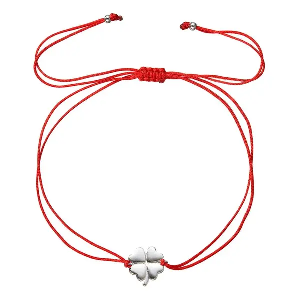 Evolution Group - Pavona Červený kabala náramek se čtyřlístkem 13047.3 red