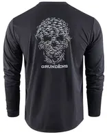 Grundéns funkční uv triko bait ball ls tech tee black - xl