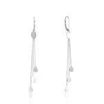 Beneto Designové stříbrné dlouhé náušnice AGUC2702