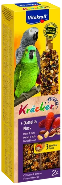 VITAKRAFT Kräcker velký papoušek datle+ořechy 2 ks