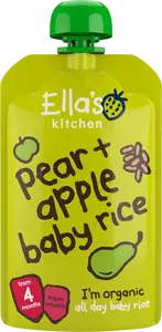 ELLA'S KITCHEN BIO Dětská rýže, hruška a jablko 120 g