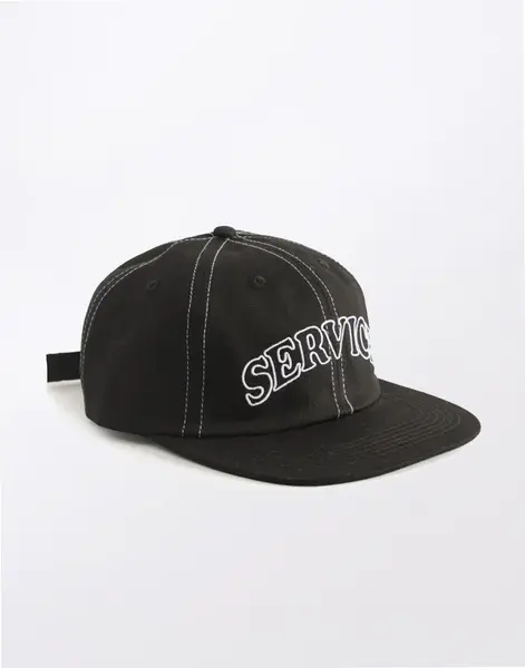 Service Works Arch Logo Contrast Stitch Cap BLACK