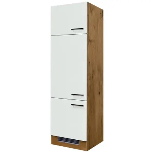 Kuchyňská skříň pro vestavnou lednici Avila, dub lancelot/krémová,60 cm