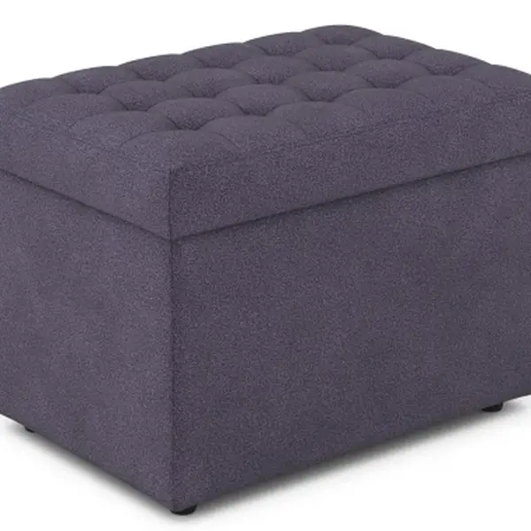 Taburet Surprise Midi 60x45 cm, hlubinná modrá látka