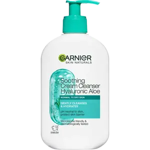 GARNIER Skin Naturals zklidňující čisticí krém s kyselinou hyaluronovou a aloe vera, 250 ml
