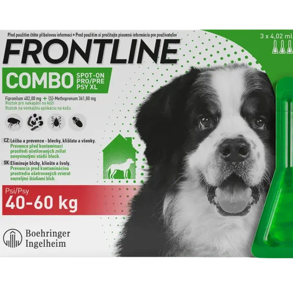 FRONTLINE Combo Spot-On pro psy XL (40-60 kg) 3 x 4.02 ml