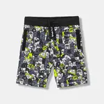Dětské bavlněné šortky Guess zelená barva, nastavitelný pas, N5YD00 KA6R4