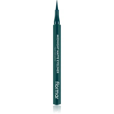 flormar Midnight Matte Eyeliner linka na oči ve fixu s matným efektem odstín 04 Green 1 ml