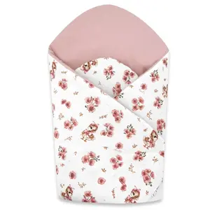 Miminu Novorozenecká zavinovačka, bavlna, Kačenky - bílá, pudrově růžová