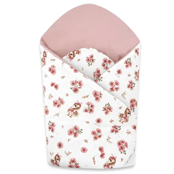 Miminu Novorozenecká zavinovačka, bavlna, Kačenky - bílá, pudrově růžová