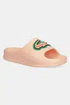 Pantofle Lacoste SERVE SLIDE 2.0 dámské, oranžová barva, na platformě, 49CFA0027