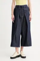 Džínové šortky Sunnei dámské, tmavomodrá barva, high waist, RTWXBOT025