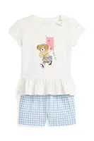 Dětská bavlněná souprava Polo Ralph Lauren modrá barva, 310964041001