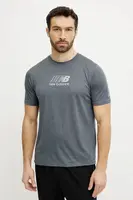 Běžecké tričko New Balance Athletics Graphic šedá barva, s potiskem, MT51204GT