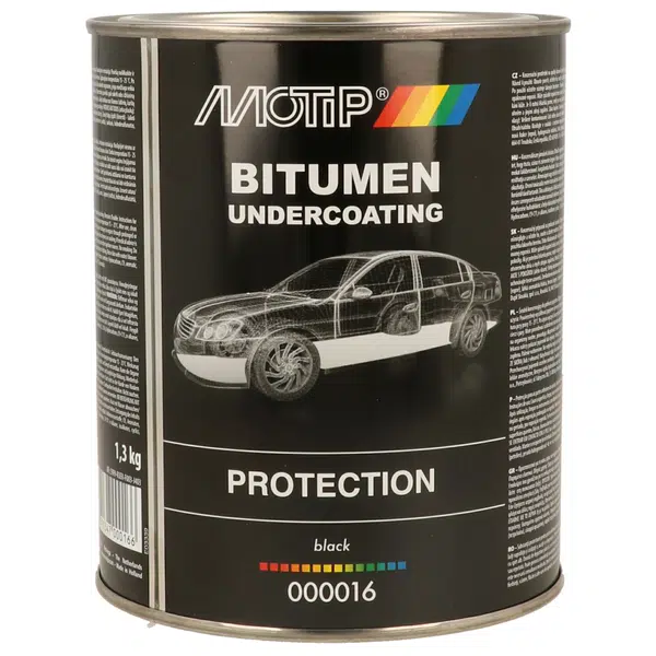 MOTIP DUPLI Ochrana podvozku a karoserie - bitumen, nepřelakovatelný, černý, 1,3 kg - MOTIP
