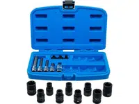 BGS Technic BGS 74283 Nástrčné klíče a hlavice 1/4"-3/8"-1/2" pro brzdové třmeny (Sada 17