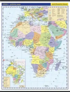 Afrika - školní nástěnná politická nástěnná mapa,1:10 mil./96x126,5 cm