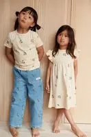 Dětské bavlněné tričko Liewood Apia Printed Shortsleeve T-shirt béžová barva, LW19845