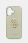Obal na telefon Guess iPhone 16 zelená barva, GUHCP16SPGT4MBN
