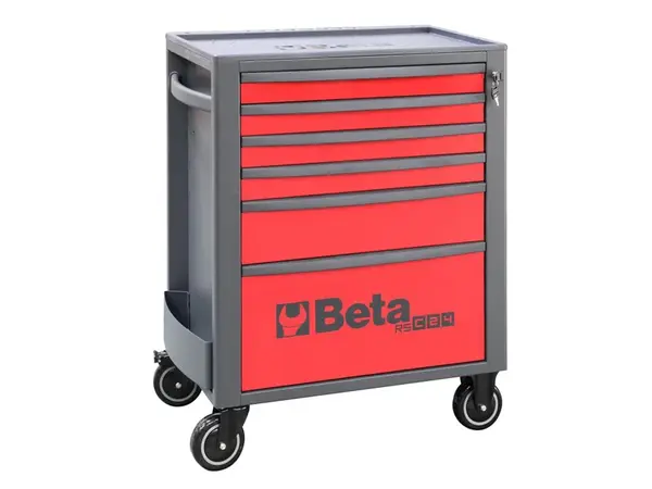 Dílenský vozík, 6 zásuvek, červený - Beta Tools