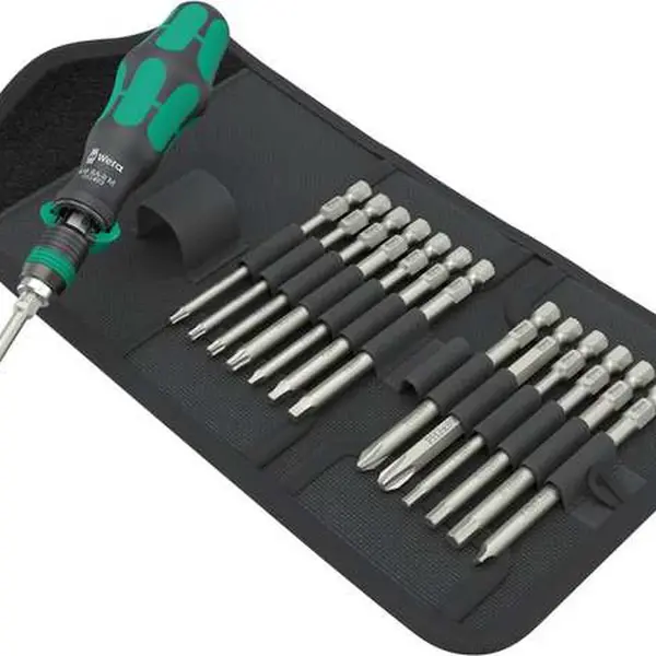 Wera 051066 Držák bitů Kraftform Kompakt 838 RA-R M Imperial Set 1 včetně bitů (Sada 15 dí