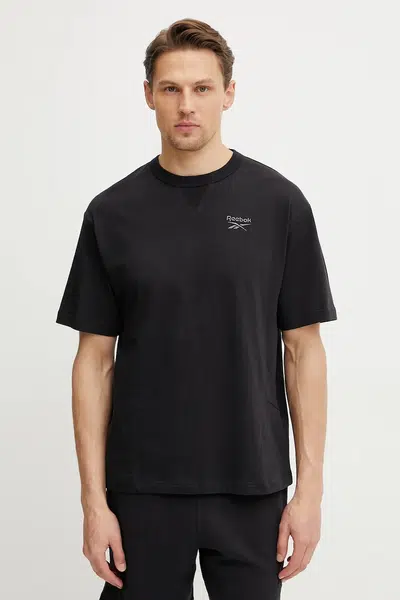 Bavlněné tričko Reebok Classic černá barva, 100214087