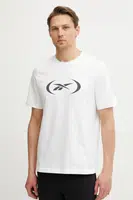 Bavlněné tričko Reebok Classic bílá barva, s potiskem, 100214157