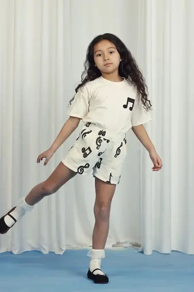 Dětské bavlněné tričko Mini Rodini Note béžová barva, s aplikací, 2522011711