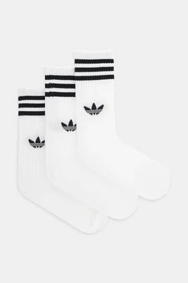 Ponožky adidas Originals 3-Stripes 3-pack bílá barva, JV7416