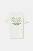 Dětské bavlněné tričko Vans Shreddler bílá barva, s potiskem, VN000MKQFS81