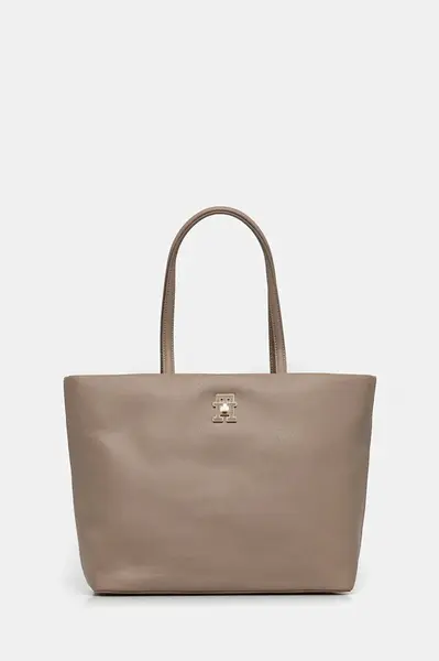 Kabelka Tommy Hilfiger hnědá barva, AW0AW17528