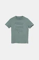 Dětské bavlněné tričko Puma ESS LOGO LAB HOG Tee zelená barva, s potiskem, 685788