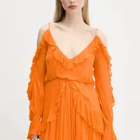 Šaty Desigual METZ oranžová barva, mini, 25SWVW15
