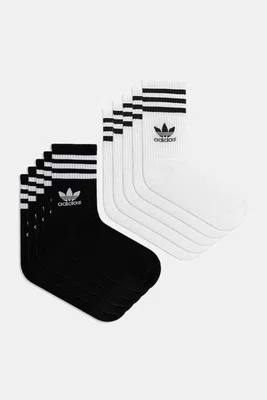 Ponožky adidas Originals 3-Stripes 10-pack bílá barva, JY0231