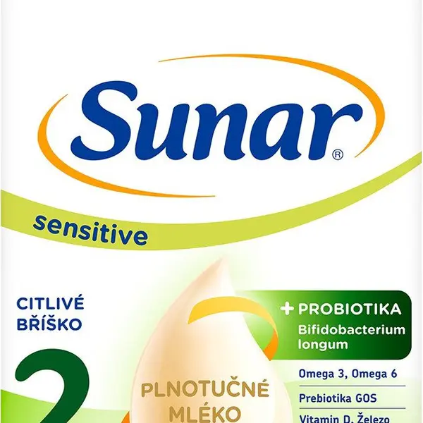 SUNAR Sensitive 2 pokračovací kojenecké mléko, 500 g