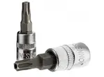Zástrčné hlavice Torx s otvorem, 1/4", 6hranné, velikosti T6-T40, délka 37 mm - JONNESWAY Velikost: TT27