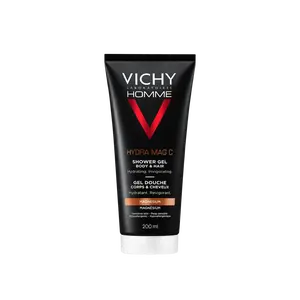 VICHY Homme Hydra Mag C Hydratační povzbuzující sprchový gel na tělo a vlasy 200 ml
