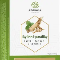 APOROSA Bylinné pastilky šalvěj, ženšen, vitamin C 24 pastilek