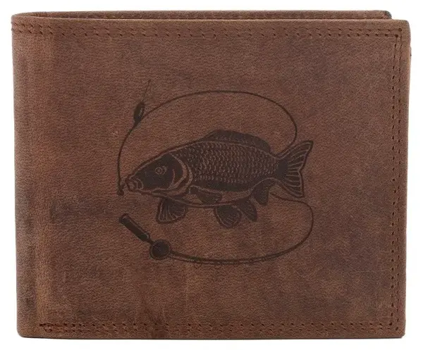 Mercucio peněženka světlehnědá vzor 46 kapr s prutem