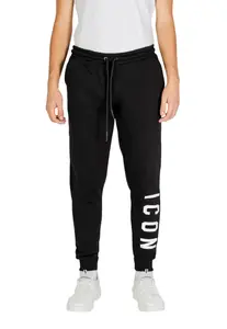 Čierne pánske tepláky s viazaním