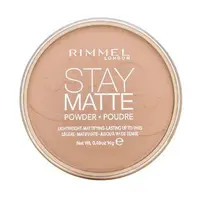 Rimmel London Stay Matte Long Lasting Pressed Powder púder so zmatňujúcim účinkom 005 Silky Beige 14 g