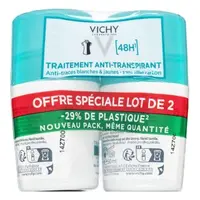Vichy 48H Anti-Traspirant antiperspirant No White Marks & Yellow Stains Roll-On 2 x 50 ml