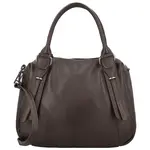 Dámská kožená kabelka na rameno tmavě hnědá - Delami Vera Pelle Tirza