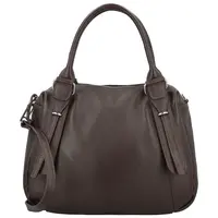 Dámská kožená kabelka na rameno tmavě hnědá - Delami Vera Pelle Tirza