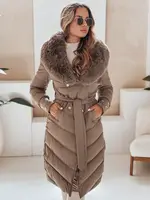 Dámská zimní bunda s páskem