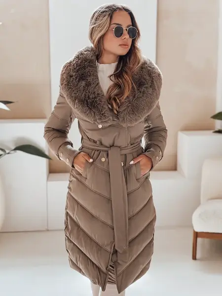 Dámská zimní bunda s páskem