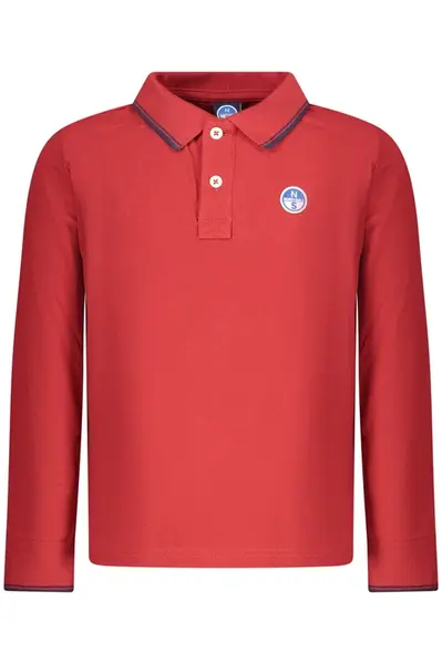 NORTH SAILS KIDS&#39; LONG-SLEEVED POLO SHIRT, RED