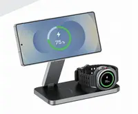 Bezdrátová nabíječka 3v1 pro telefony Samsung, 15W, černá