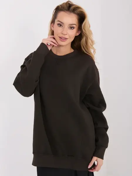 Dámska tmavohnedá mikina