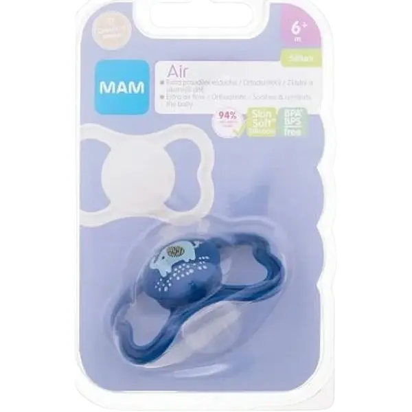 MAM Dudlík Air 6m+, modrý/slon